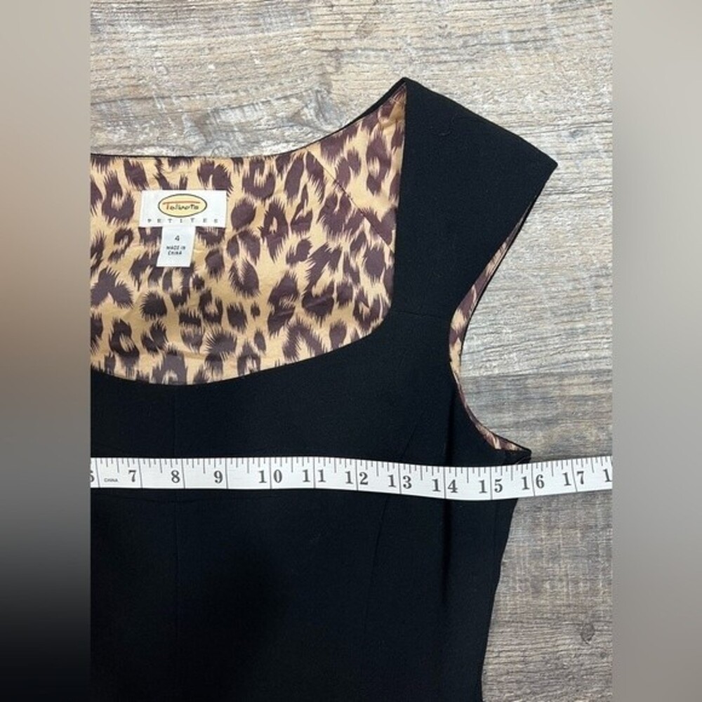 TALBOTS Petite Black Sleeveless Sheath Dress Size 4 - Picture 9 of 10